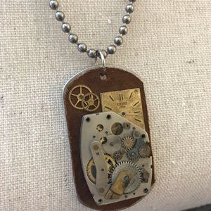 Steampunk Clock Parts Necklace
